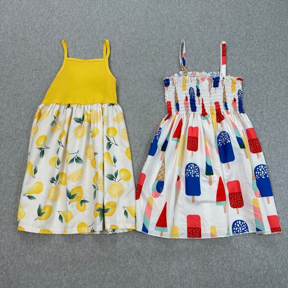 Shein Dress Bundle of 4 Girl SZ 7Y Colorful Sundress Sleeveless Stretch Pullover - Picture 3 of 14